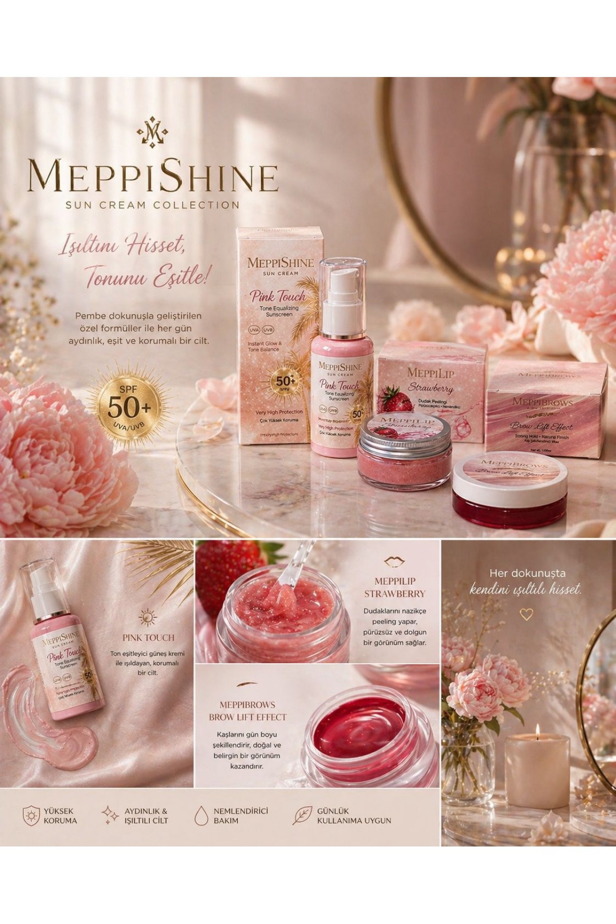 MeppiShine Pink Touch Güneş Kremi